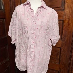 Saks Flamingo Linen Men's Shirt